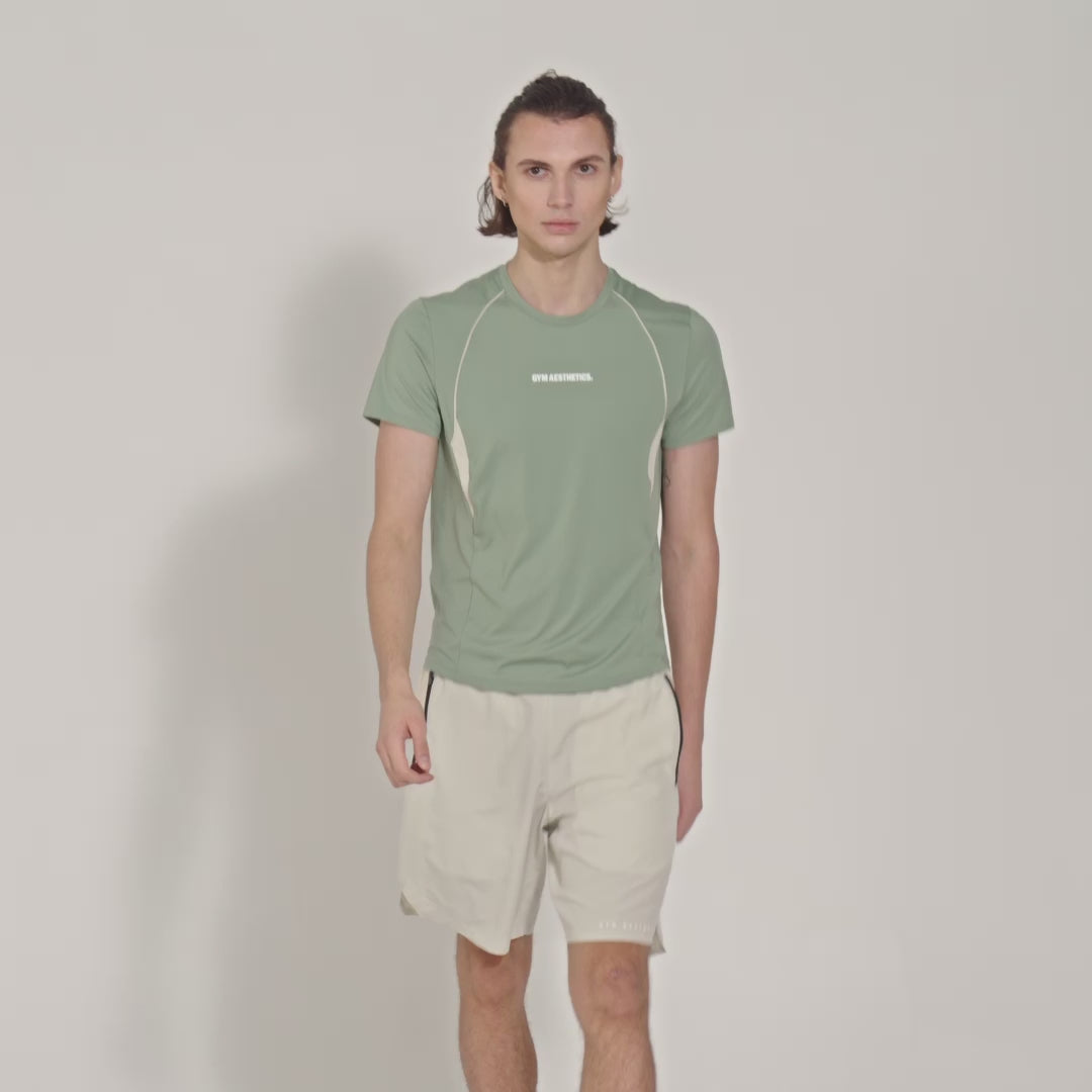 Image of Activewear Performance T Shirt breathable mesh blocking for Men